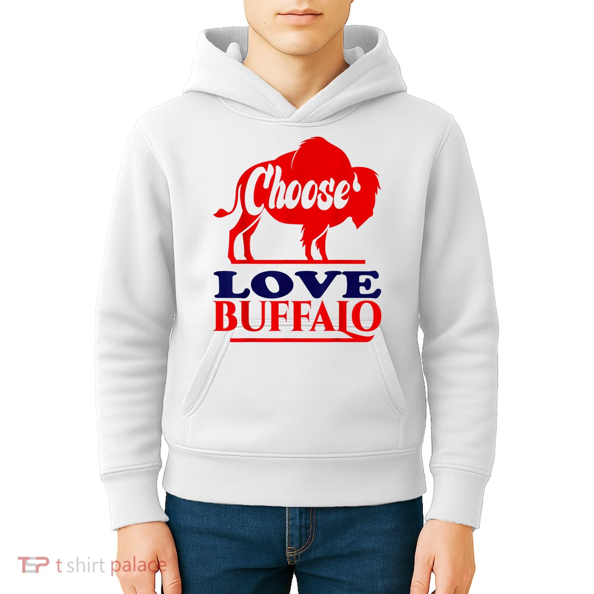 Strong Buffalo USA Pray For Buffalo Kids Hoodie
