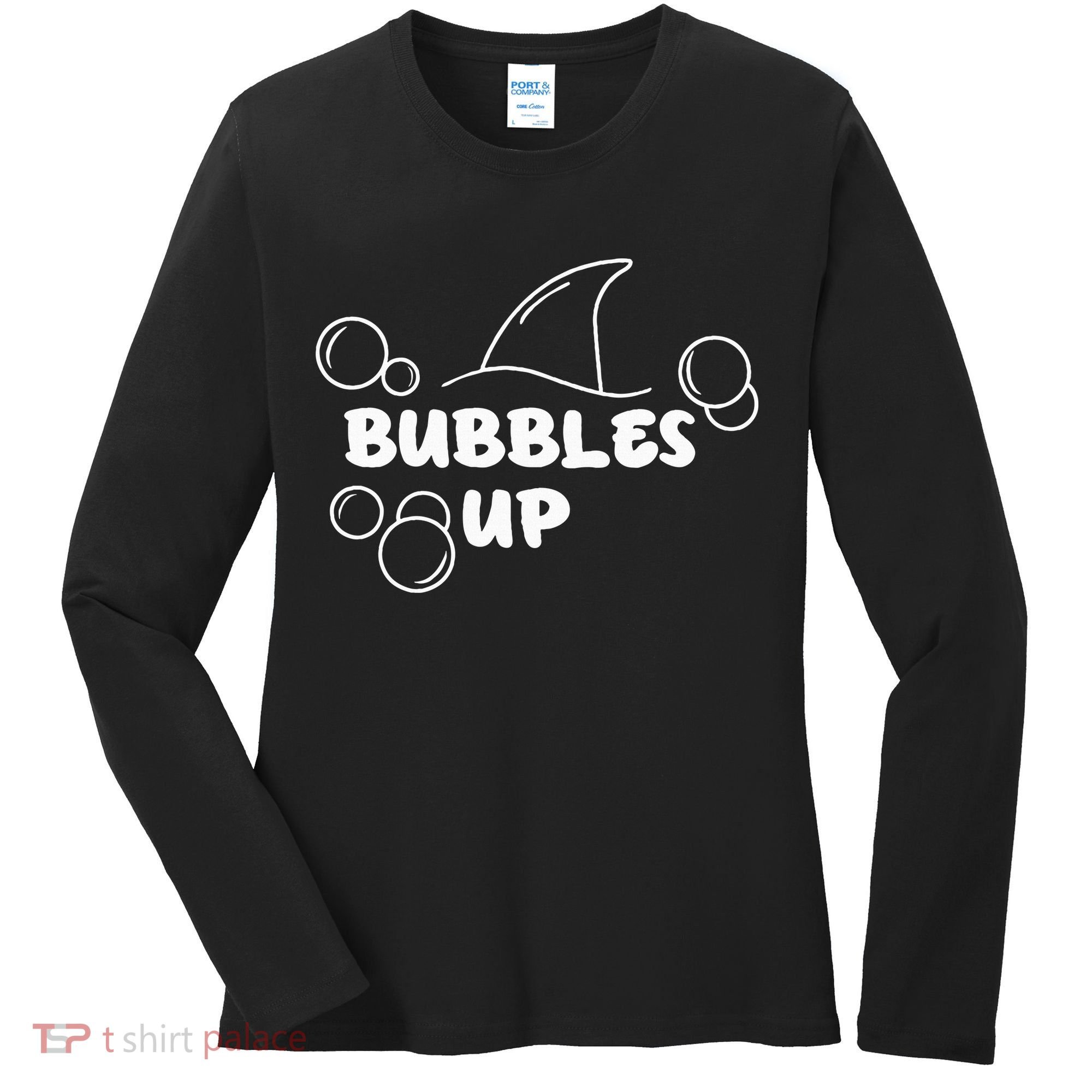 Shark Bubbles Up Women's Long Sleeve Shirt