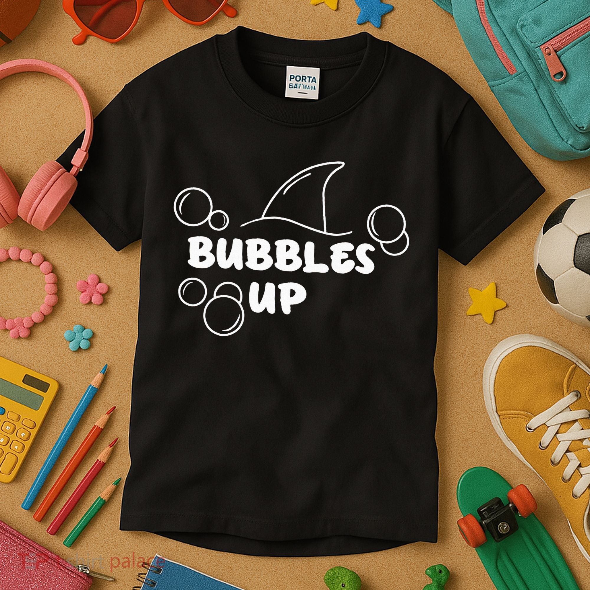 Shark Bubbles Up Kids T-Shirt