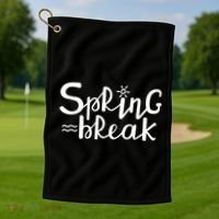 Spring Break Vacation Gift Golf Towel thumb 1