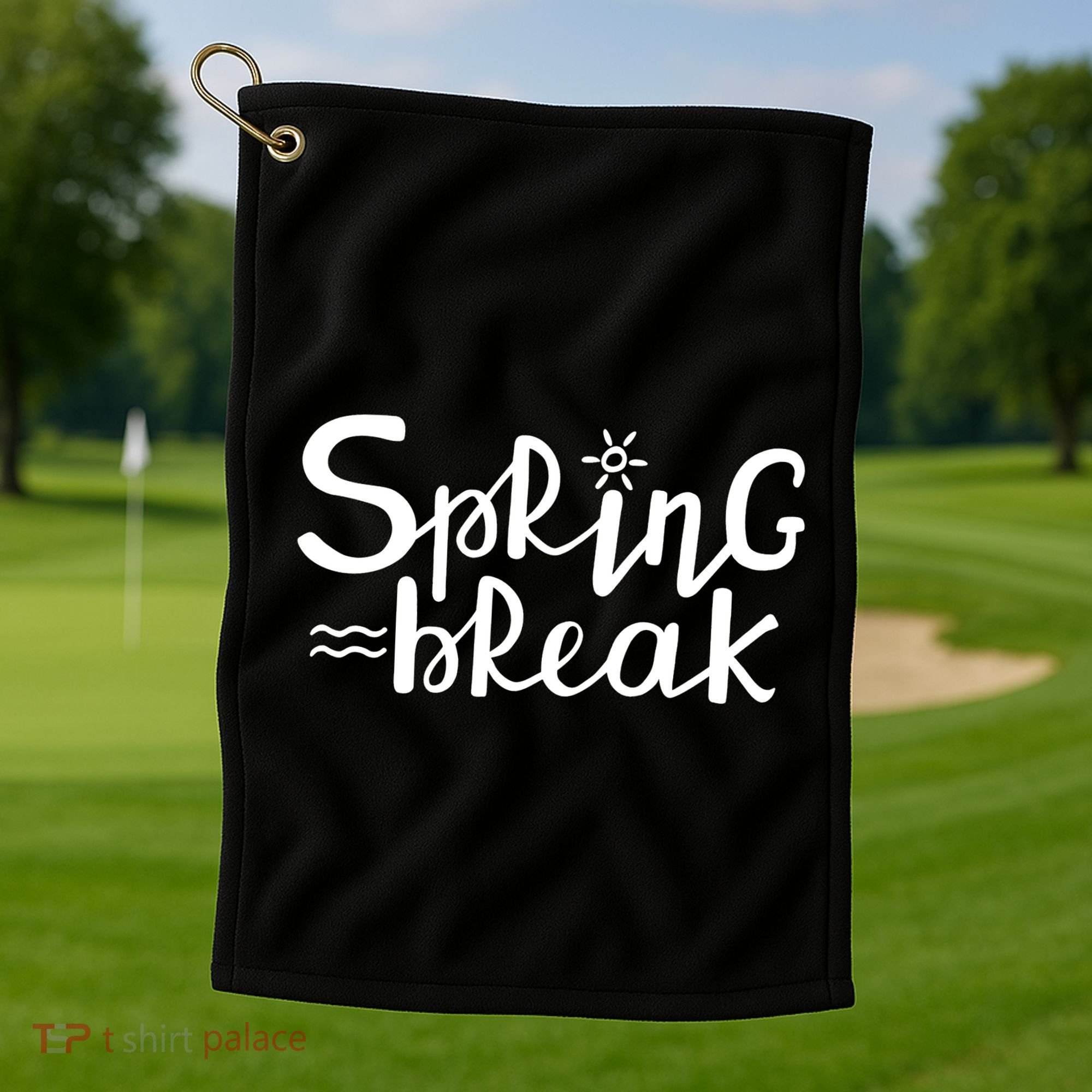 Spring Break Vacation Gift Golf Towel