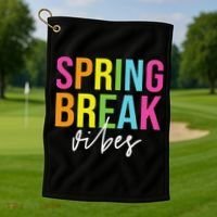 Spring Break Vibes Golf Towel thumb 1