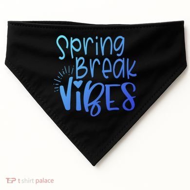 Spring Break Vibes Vacation Saying Fun In The Sun Gift USA-Made Doggie Bandana