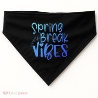 Spring Break Vibes Vacation Saying Fun In The Sun Gift USA-Made Doggie Bandana thumb 0
