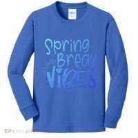 Spring Break Vibes Vacation Saying Fun In The Sun Gift Kids Long Sleeve Shirt thumb 0