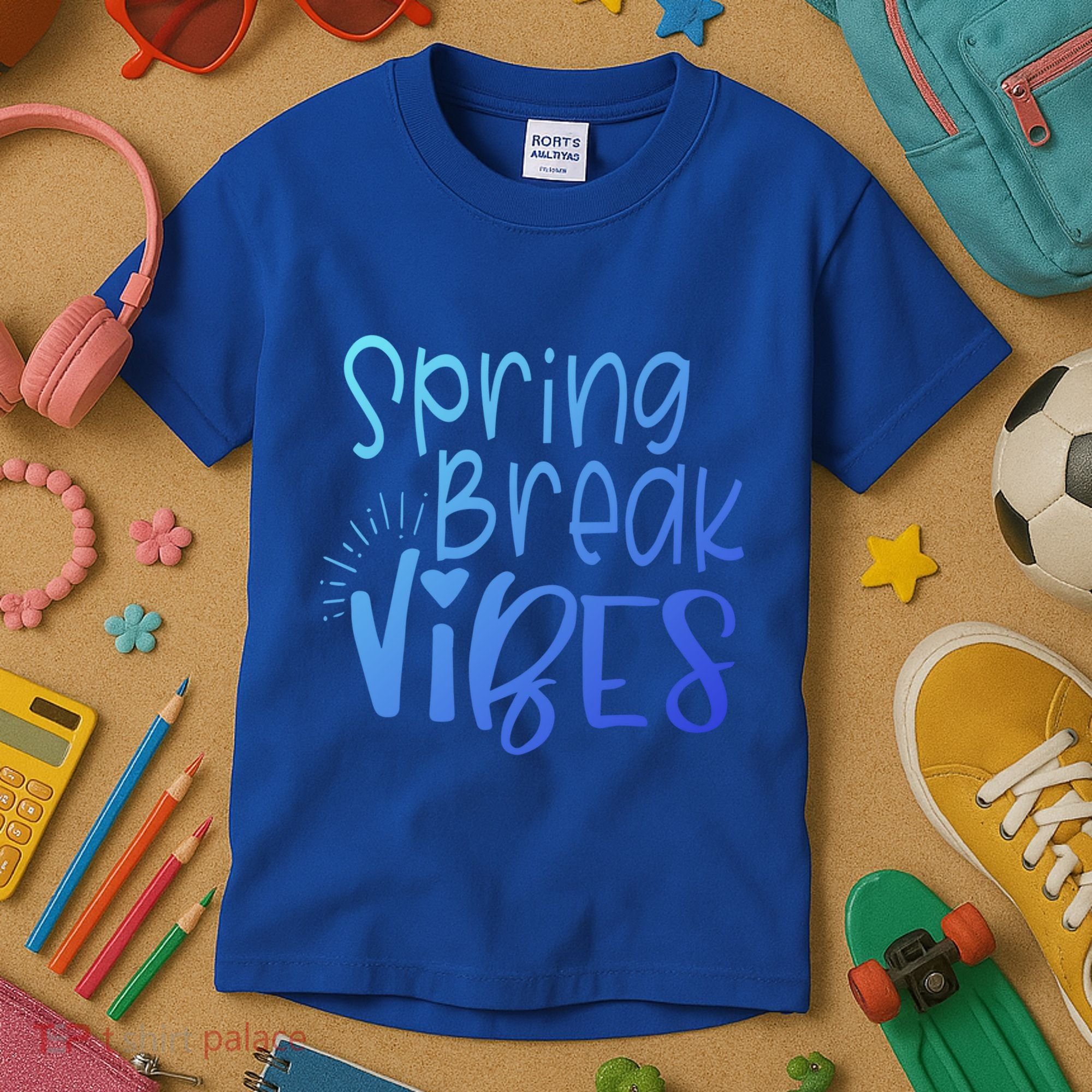 Spring Break Vibes Vacation Saying Fun In The Sun Gift Kids T-Shirt