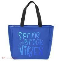 Spring Break Vibes Vacation Saying Fun In The Sun Gift Tote Bag thumb 0