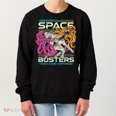 Space Busters Video Game Cartridge Women's Sweatshirt