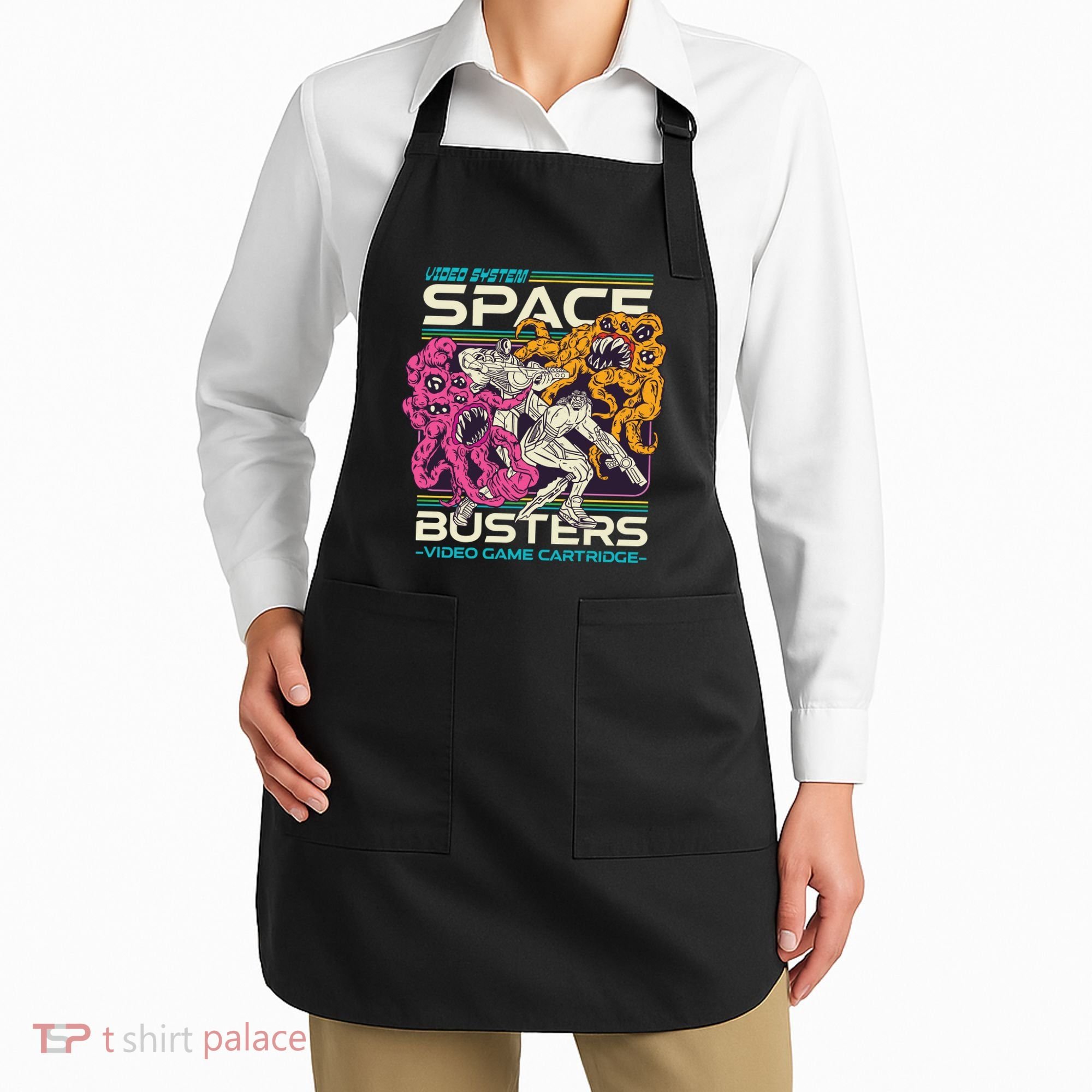 Space Busters Video Game Cartridge Apron