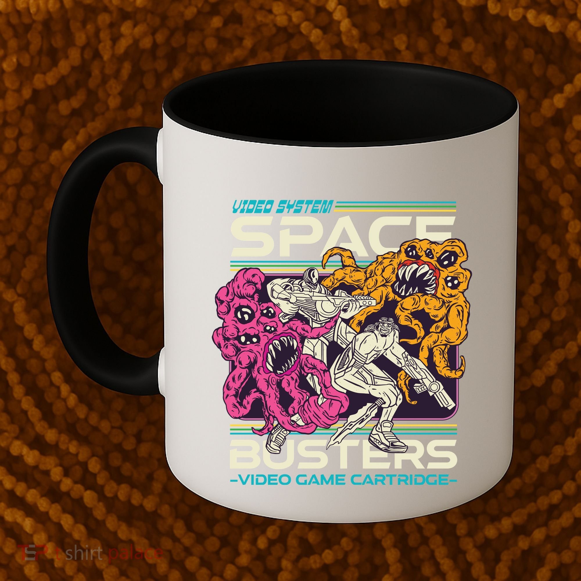 Space Busters Video Game Cartridge Coffee Mug