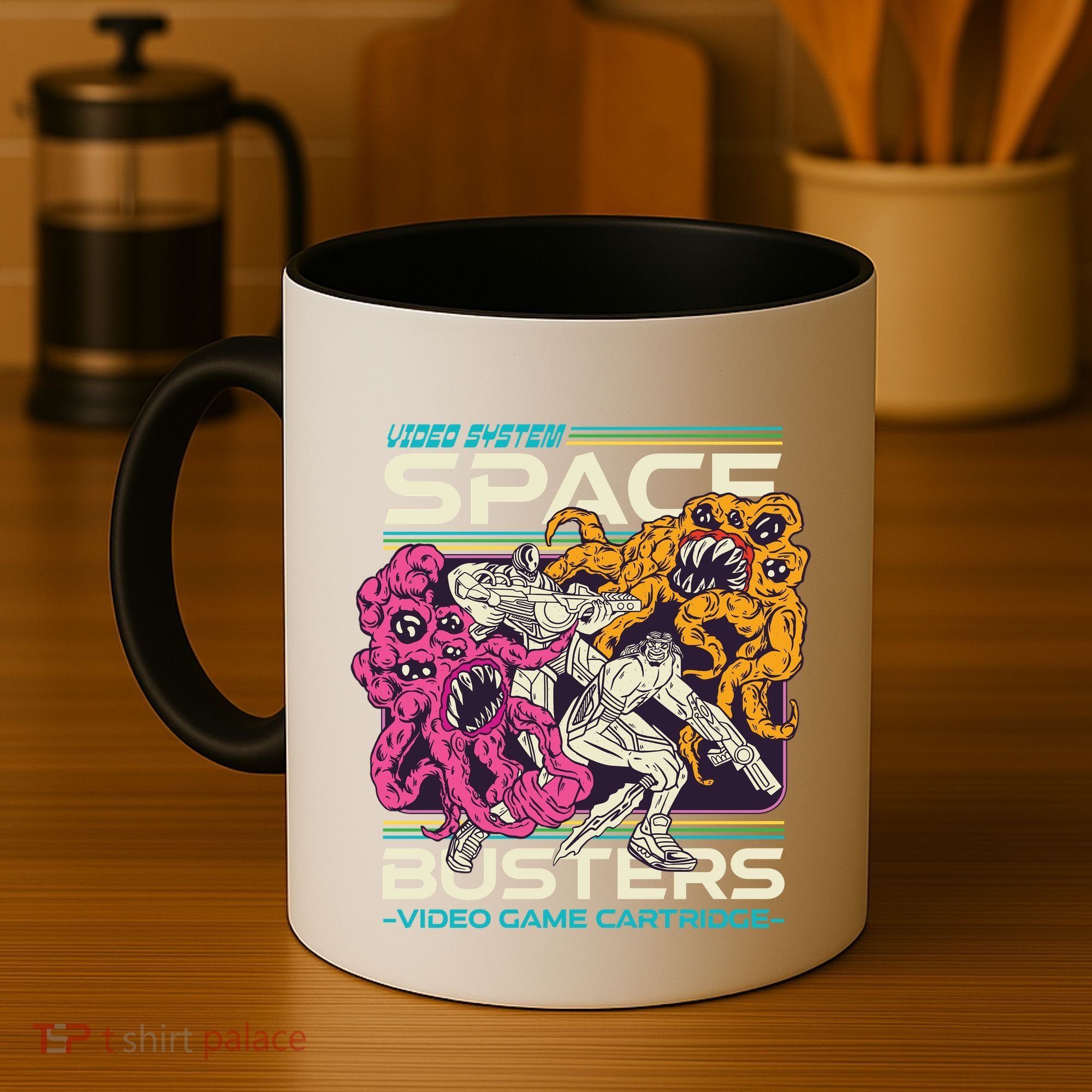 Space Busters Video Game Cartridge Coffee Mug