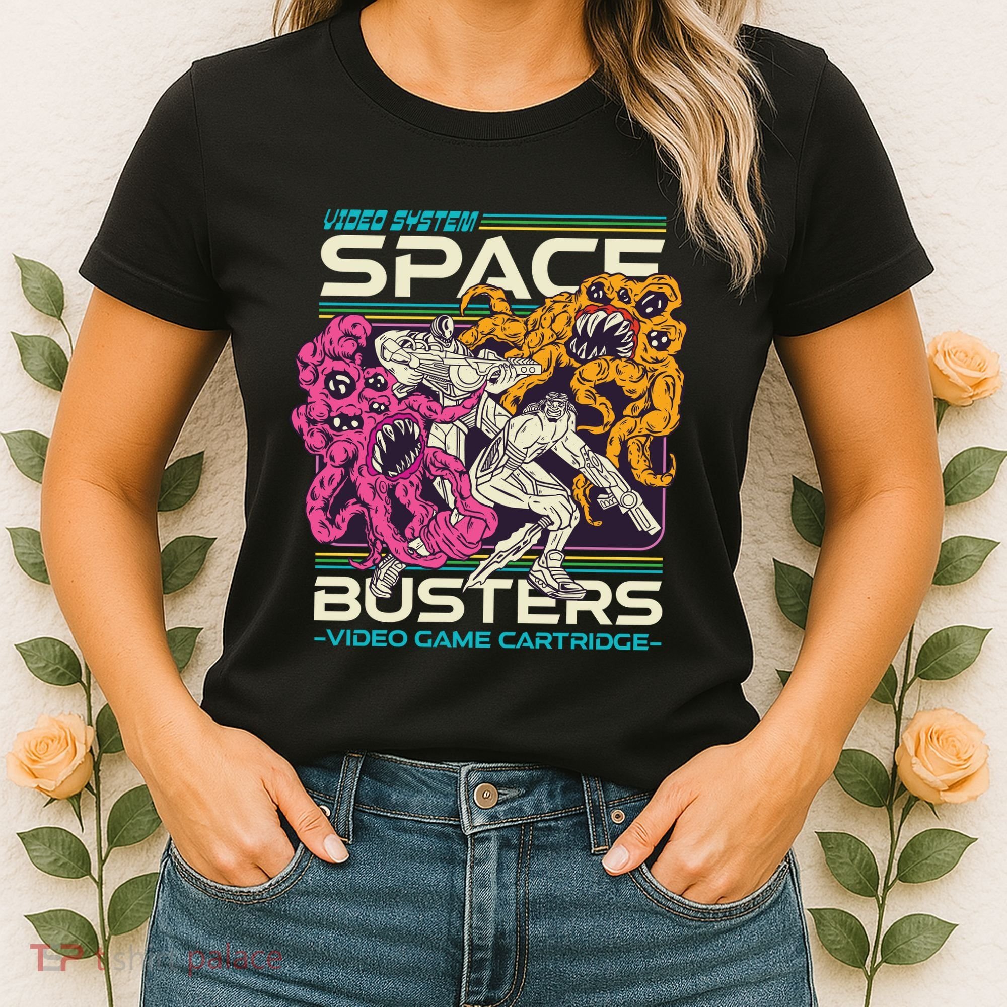 Space Busters Video Game Cartridge Women's T-Shirt