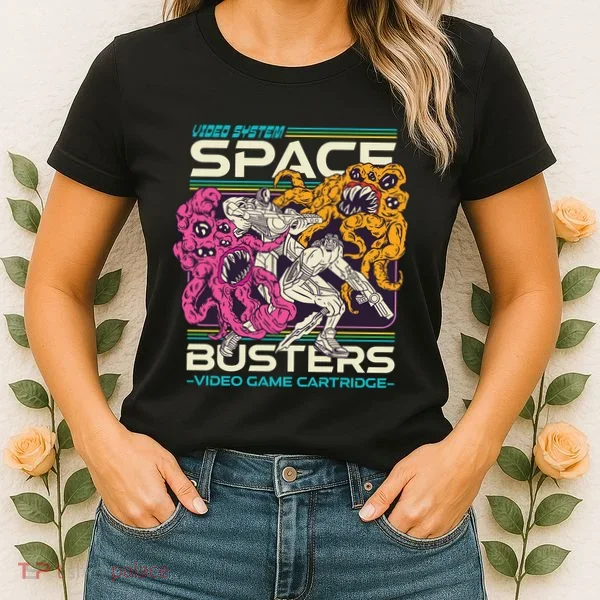Space Busters Video Game Cartridge Women's T-Shirt