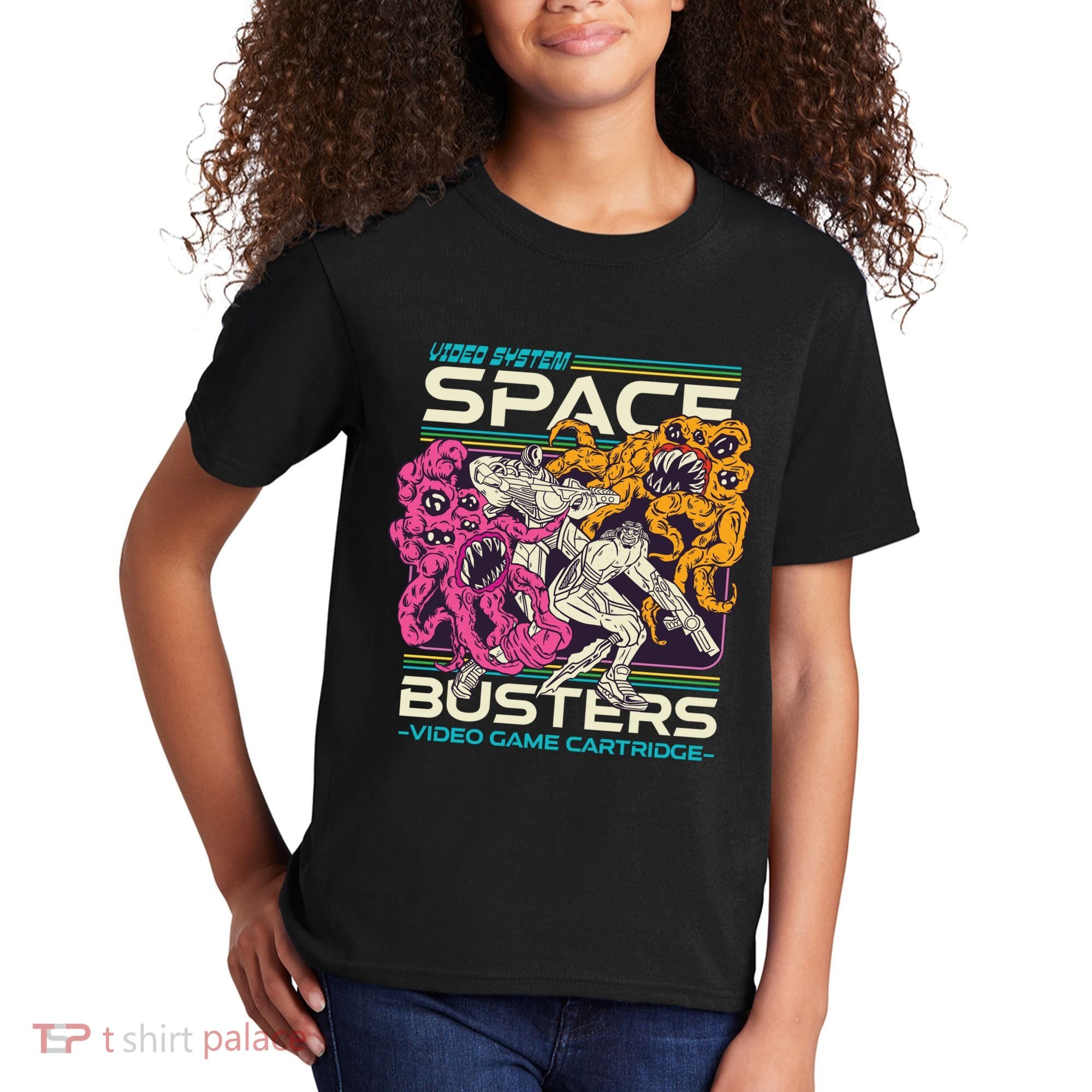 Space Busters Video Game Cartridge Kids T-Shirt