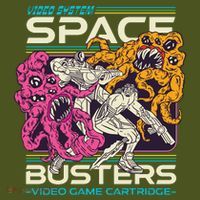 Space Busters Video Game Cartridge Kids Hoodie thumb 2