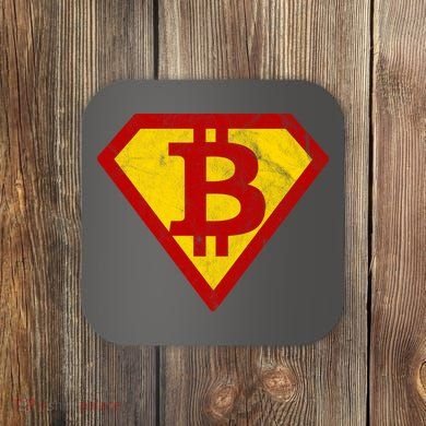 Super Bitcoin Vintage Coaster