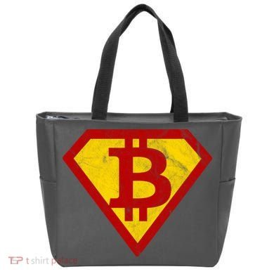 Super Bitcoin Vintage Tote Bag