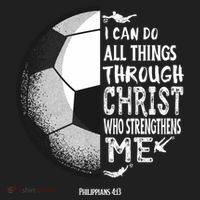 Soccer Bible Verse Christian Sayings Philippians Beanie thumb 2
