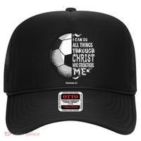 Soccer Bible Verse Christian Sayings Philippians Hat thumb 0