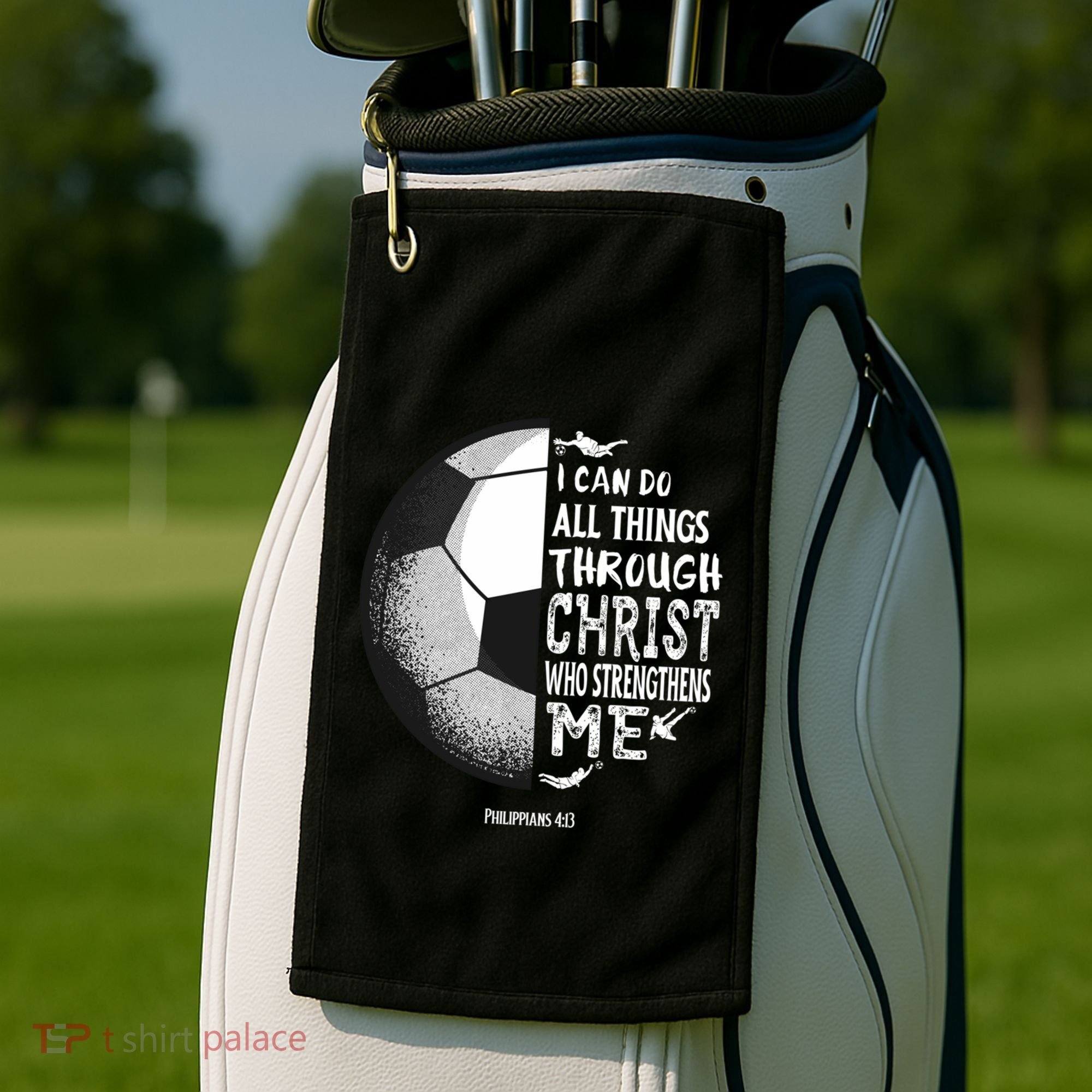 Soccer Bible Verse Christian Sayings Philippians Golf Towel