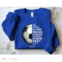 Soccer Bible Verse Christian Sayings Philippians Sweatshirt thumb 2