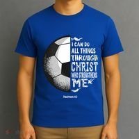 Soccer Bible Verse Christian Sayings Philippians T-Shirt thumb 3