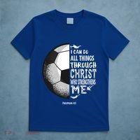 Soccer Bible Verse Christian Sayings Philippians T-Shirt thumb 5