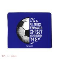 Soccer Bible Verse Christian Sayings Philippians Mousepad thumb 0