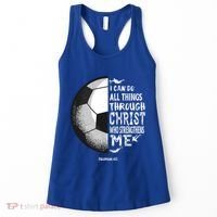 Soccer Bible Verse Christian Sayings Philippians Women's Tank Top thumb 0