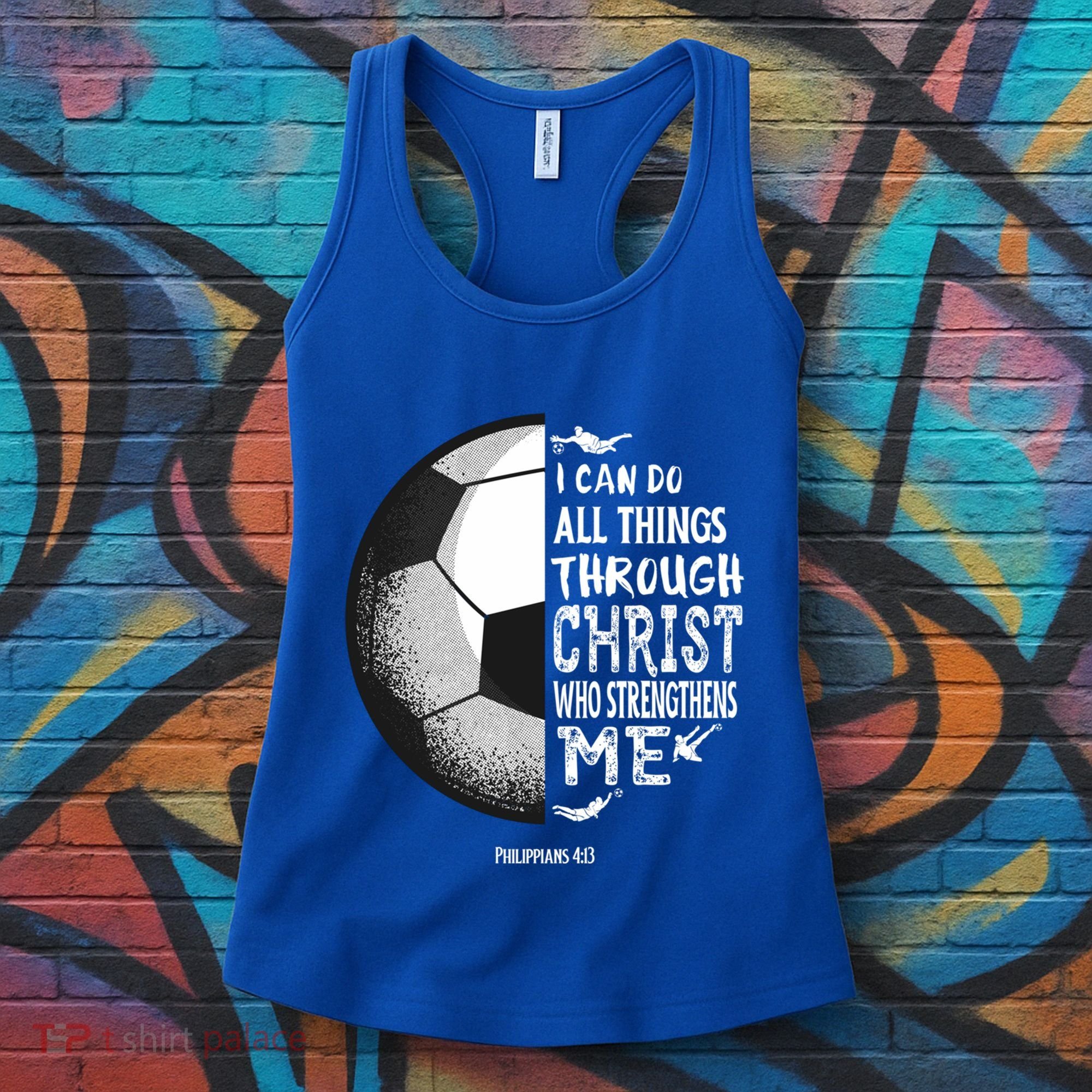 Soccer Bible Verse Christian Sayings Philippians Women's Tank Top