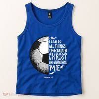 Soccer Bible Verse Christian Sayings Philippians Tank Top thumb 2