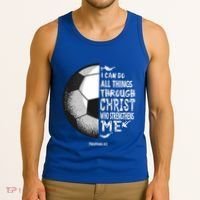 Soccer Bible Verse Christian Sayings Philippians Tank Top thumb 3