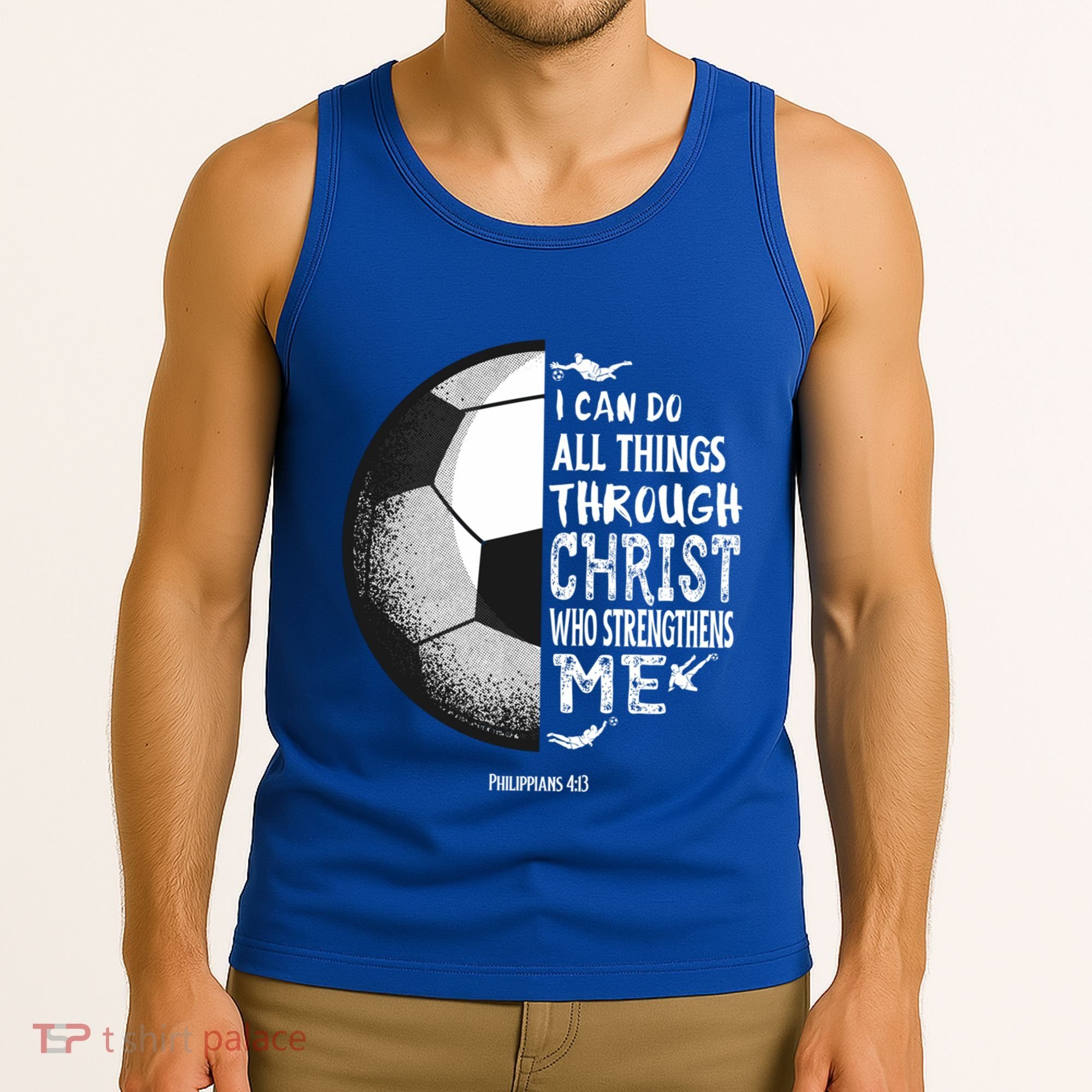 Soccer Bible Verse Christian Sayings Philippians Tank Top