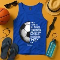 Soccer Bible Verse Christian Sayings Philippians Tank Top thumb 4