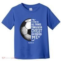 Soccer Bible Verse Christian Sayings Philippians Toddler T-Shirt thumb 0