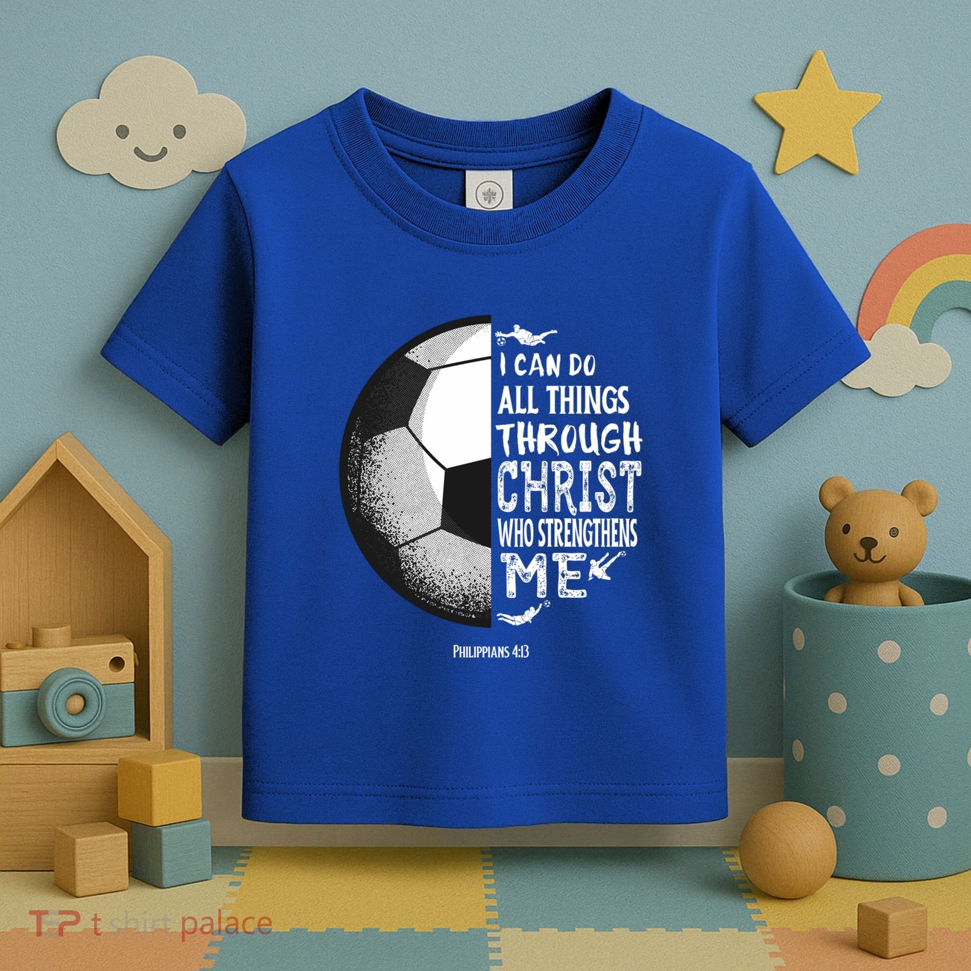 Soccer Bible Verse Christian Sayings Philippians Toddler T-Shirt