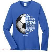 Soccer Bible Verse Christian Sayings Philippians Women's Long Sleeve Shirt thumb 0