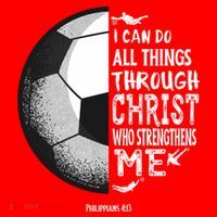 Soccer Bible Verse Christian Sayings Philippians Santa Hat thumb 1