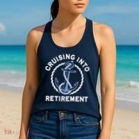 Sailing Boating Vacation Cruising Into Retirement Cruise Women's Tank Top thumb 2