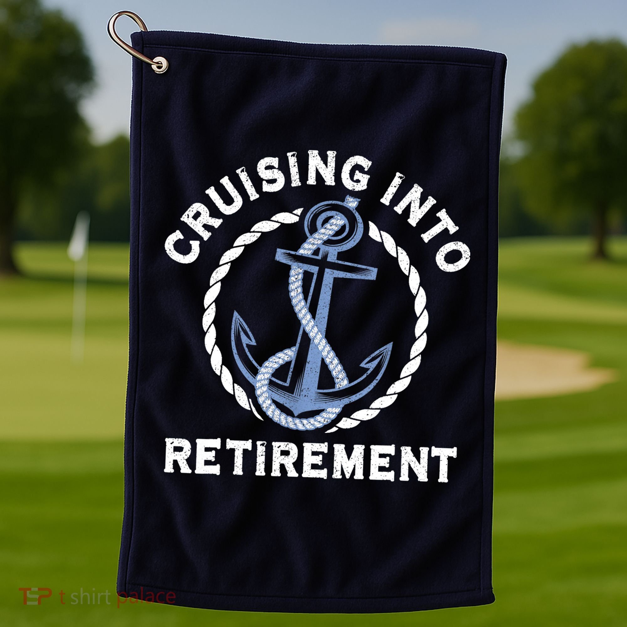 Sailing Boating Vacation Cruising Into Retirement Cruise Golf Towel