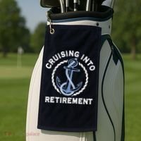 Sailing Boating Vacation Cruising Into Retirement Cruise Golf Towel thumb 2