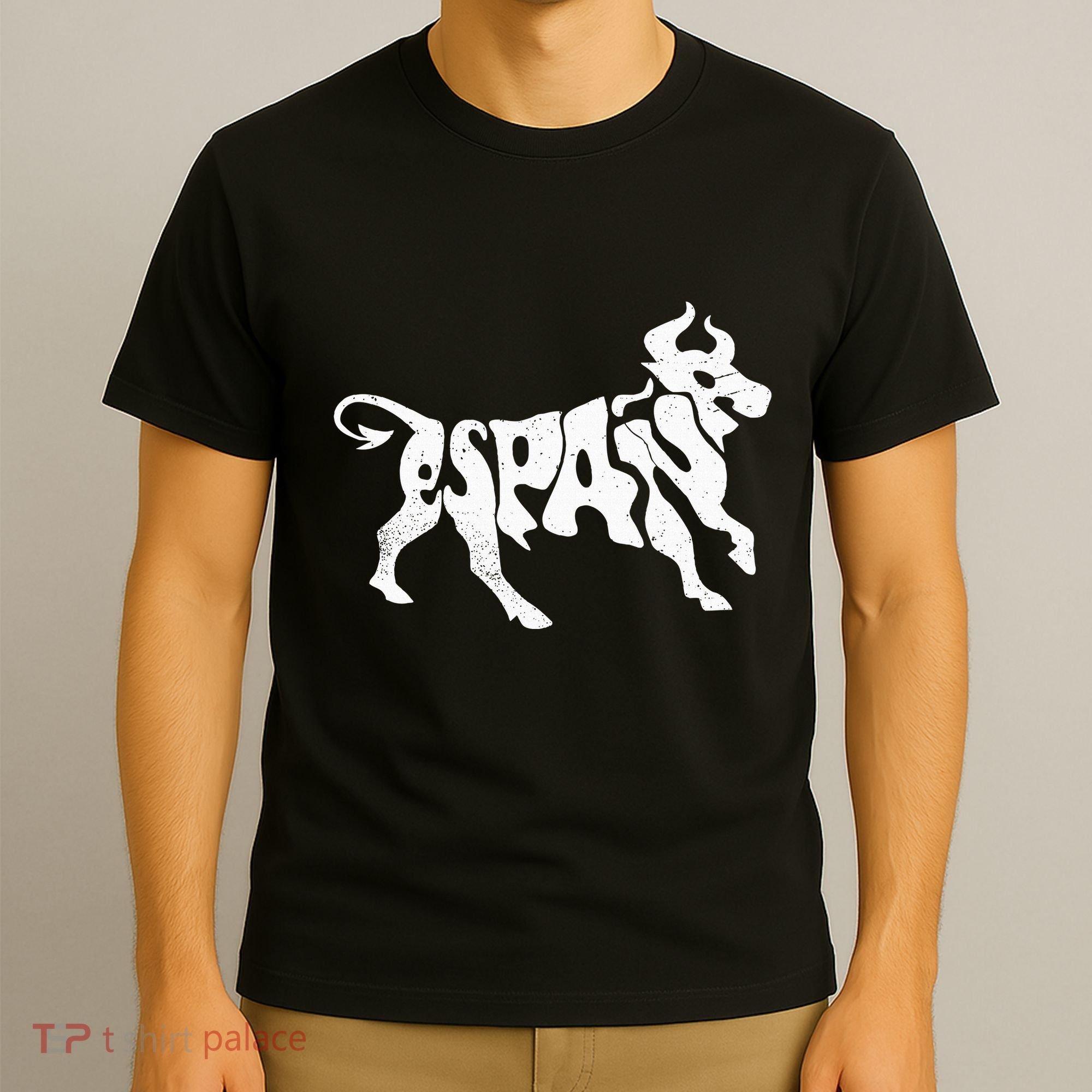 Spain Bull Word Art  Cool Espana funny  Animal  T-Shirt