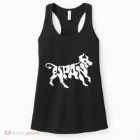 Spain Bull Word Art  Cool Espana funny  Animal  Women's Tank Top thumb 0
