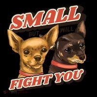 Small But Will Fight You Puppy Kids Colorblock Raglan Jersey thumb 2