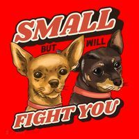 Small But Will Fight You Puppy Santa Hat thumb 1