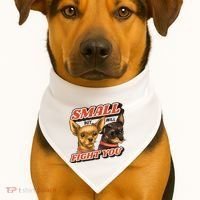Small But Will Fight You Puppy USA-Made Doggie Bandana thumb 1