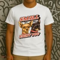 Small But Will Fight You Puppy T-Shirt thumb 3