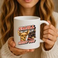 Small But Will Fight You Puppy Coffee Mug thumb 3