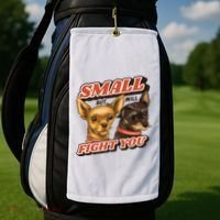 Small But Will Fight You Puppy Golf Towel thumb 2