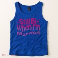 Still Bi When Married To A Guy Bisexual Guy Pride Parade Tank Top thumb 2